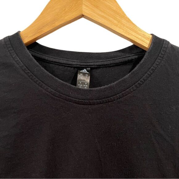 adidas Black Floral Rose graphic Tee size Medium - Picture 3 of 6